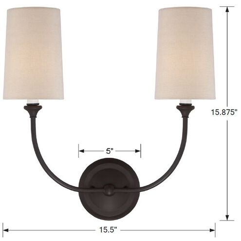 Sylvan Sconce Wall Light in Dark Bronze