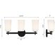 Colton 3 Light 23.25 inch Black Bathroom Vanity Light Wall Light