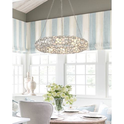 Palla 8 Light 32 inch Antique Silver Chandelier Ceiling Light