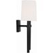 Bromley Bath Wall Light in Black Forged