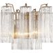 Addis Bath Wall Light in Aged Brass, Tronchi Glass Clear