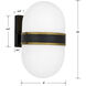 Capsule 1 Light 10 inch Matte Black and Textured Gold Outdoor Sconce, Brian Patrick Flynn