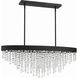Winham 8 Light 36 inch Black Forged Linear Chandelier Ceiling Light