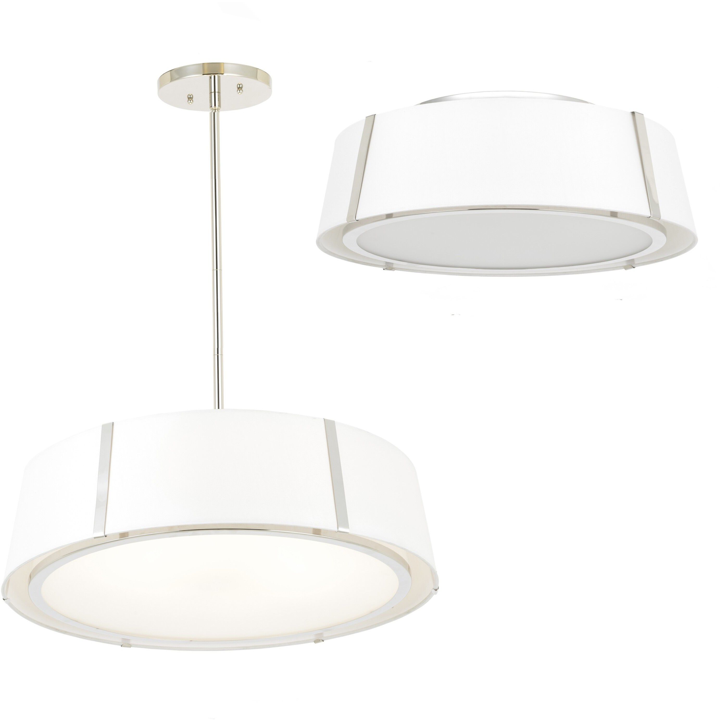 Fulton 6 Light 24 inch Polished Nickel Pendant Ceiling Light
