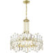 Bolton 8 Light 24.75 inch Aged Brass Chandelier Ceiling Light