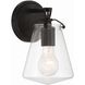 Voss 1 Light 5.75 inch Matte Black Sconce Wall Light