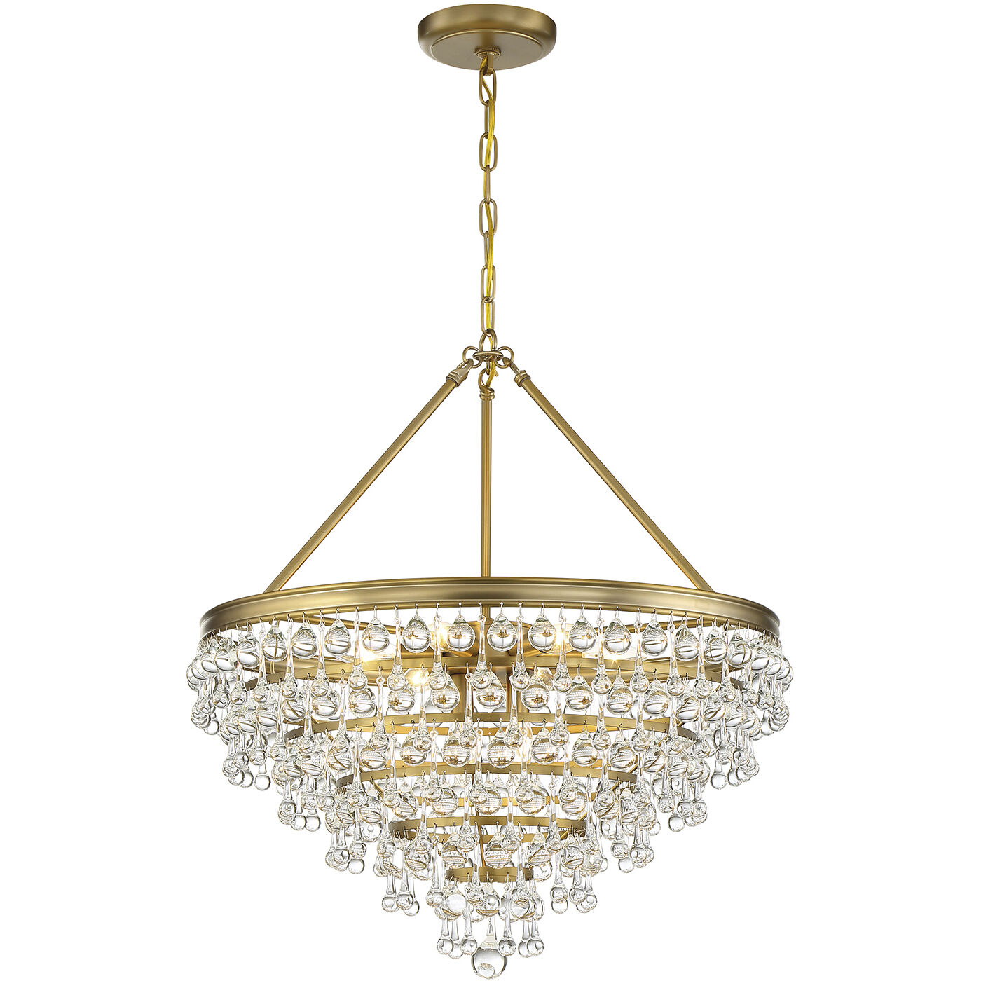 Calypso 8 Light 25 inch Vibrant Gold Chandelier Ceiling Light