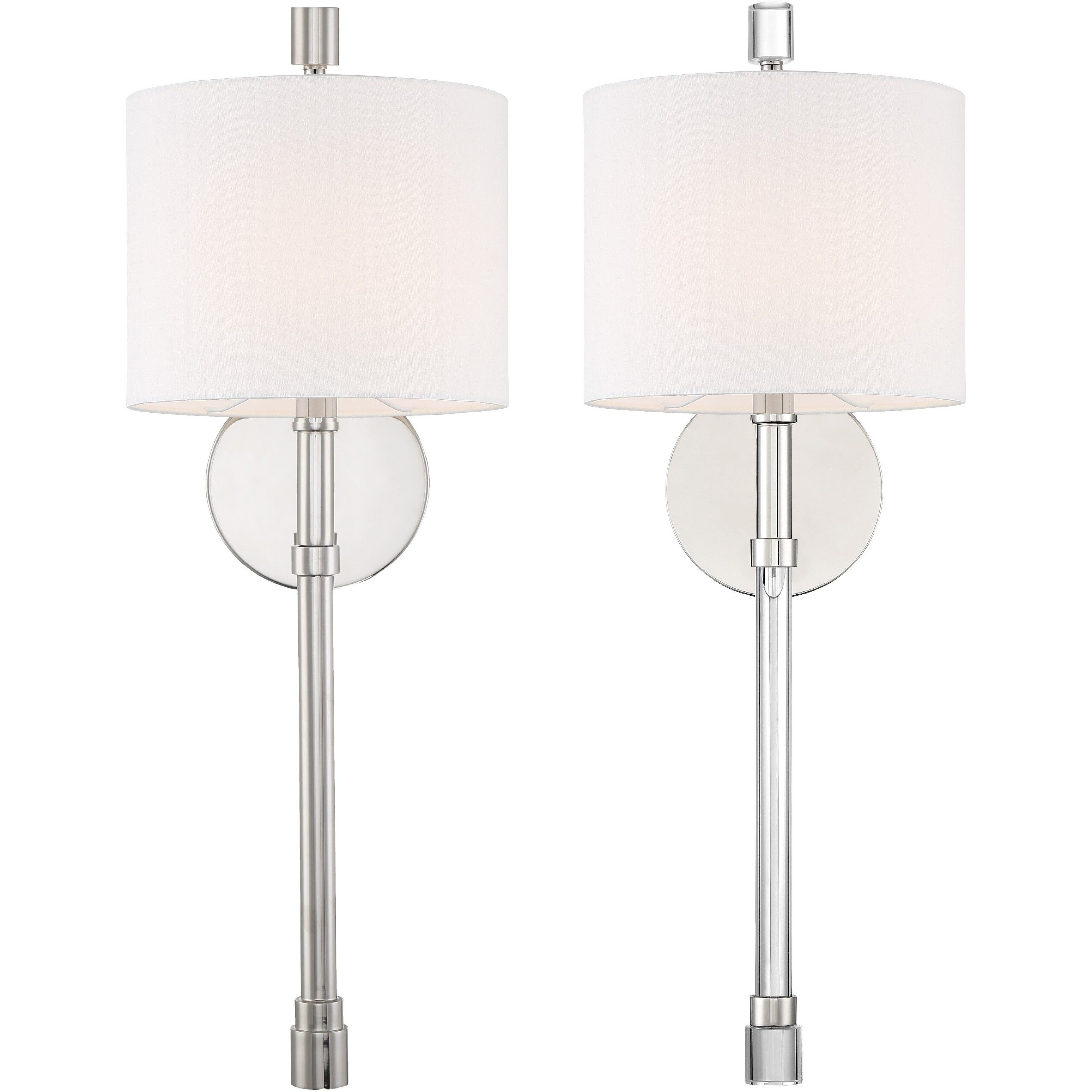 Rachel Bath Sconce Wall Light in Polished Nickel