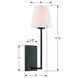 Lena Bath Sconce Wall Light in Black Forged