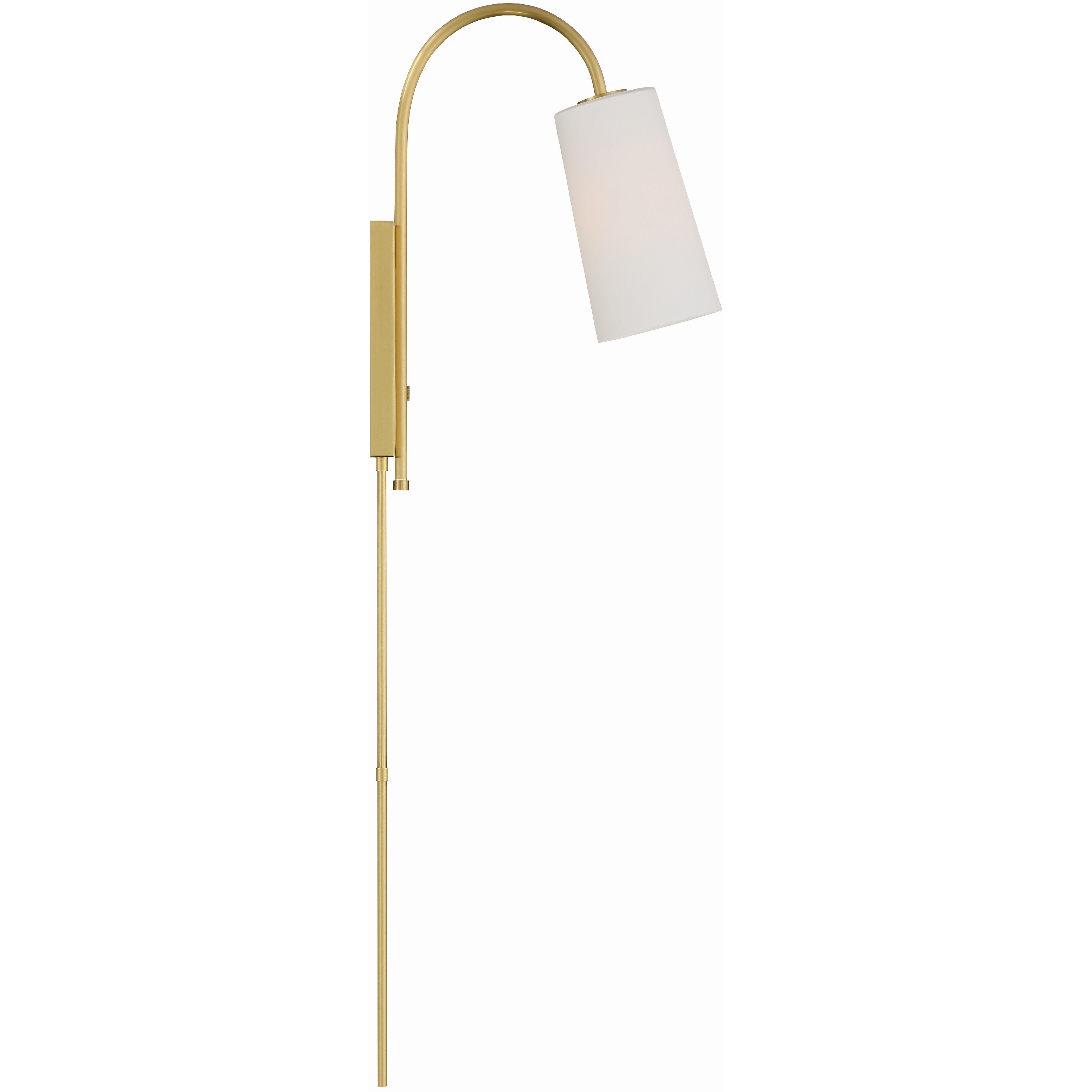 Alexa 13.25 inch 100.00 watt Aged Brass Task Sconce Wall Light