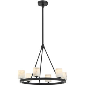 Aragon 6 Light 22.75 inch Matte Black Chandelier Ceiling Light