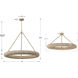 Oakley 1 Light 32 inch Soft Gold Semi Flush Ceiling Light