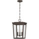 Belmont 3 Light 12 inch Twilight Bronze Outdoor Pendant