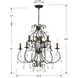 Ashton 9 Light 25.5 inch English Bronze Chandelier Ceiling Light in Clear Swarovski Strass