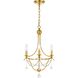 Metro 3 Light 15.5 inch Antique Gold Mini Chandelier Ceiling Light