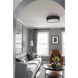 Kendal 4 Light 22.5 inch Black Forged Flush Ceiling Light