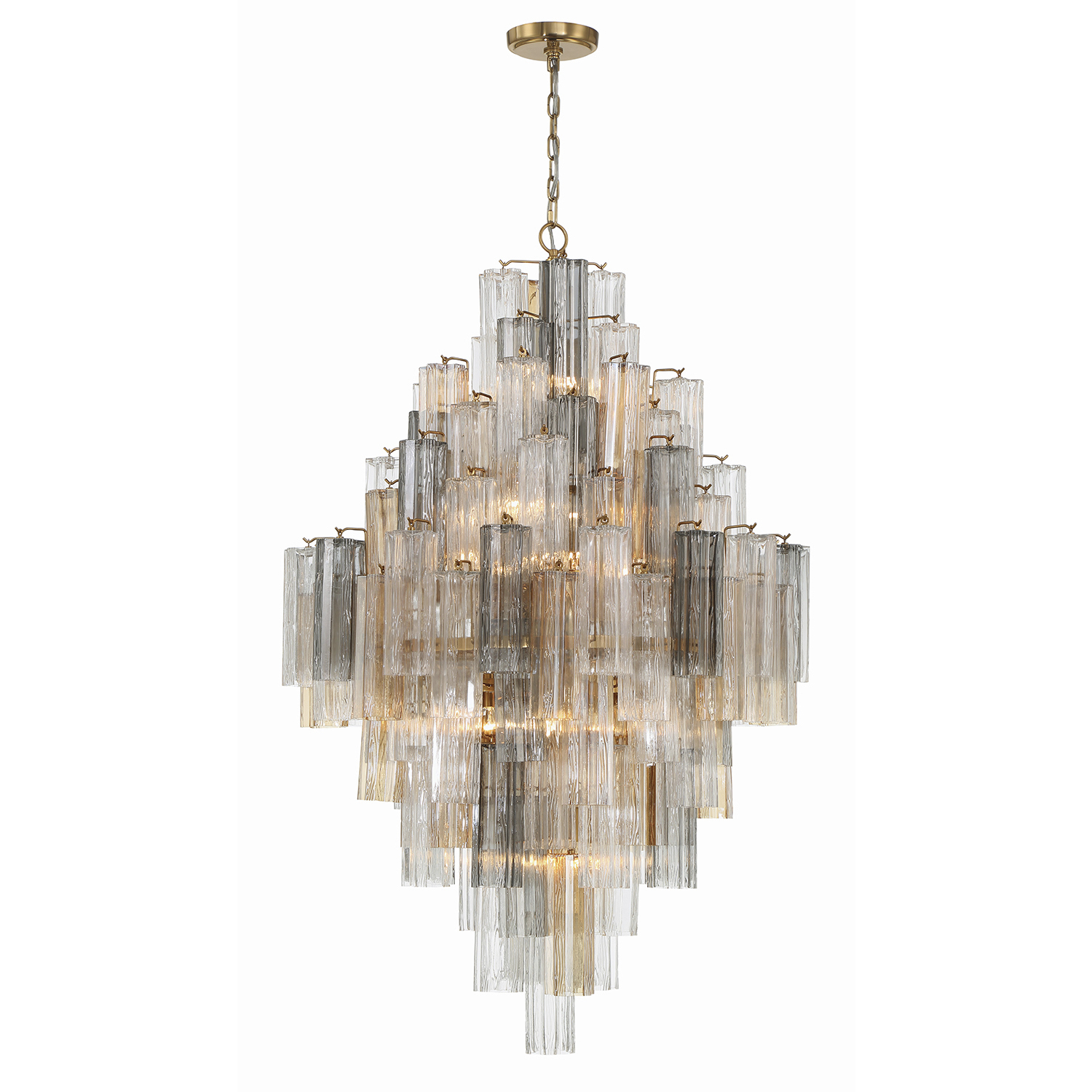 Addis 20 Light 31.5 inch Aged Brass Chandelier Ceiling Light in Autumn