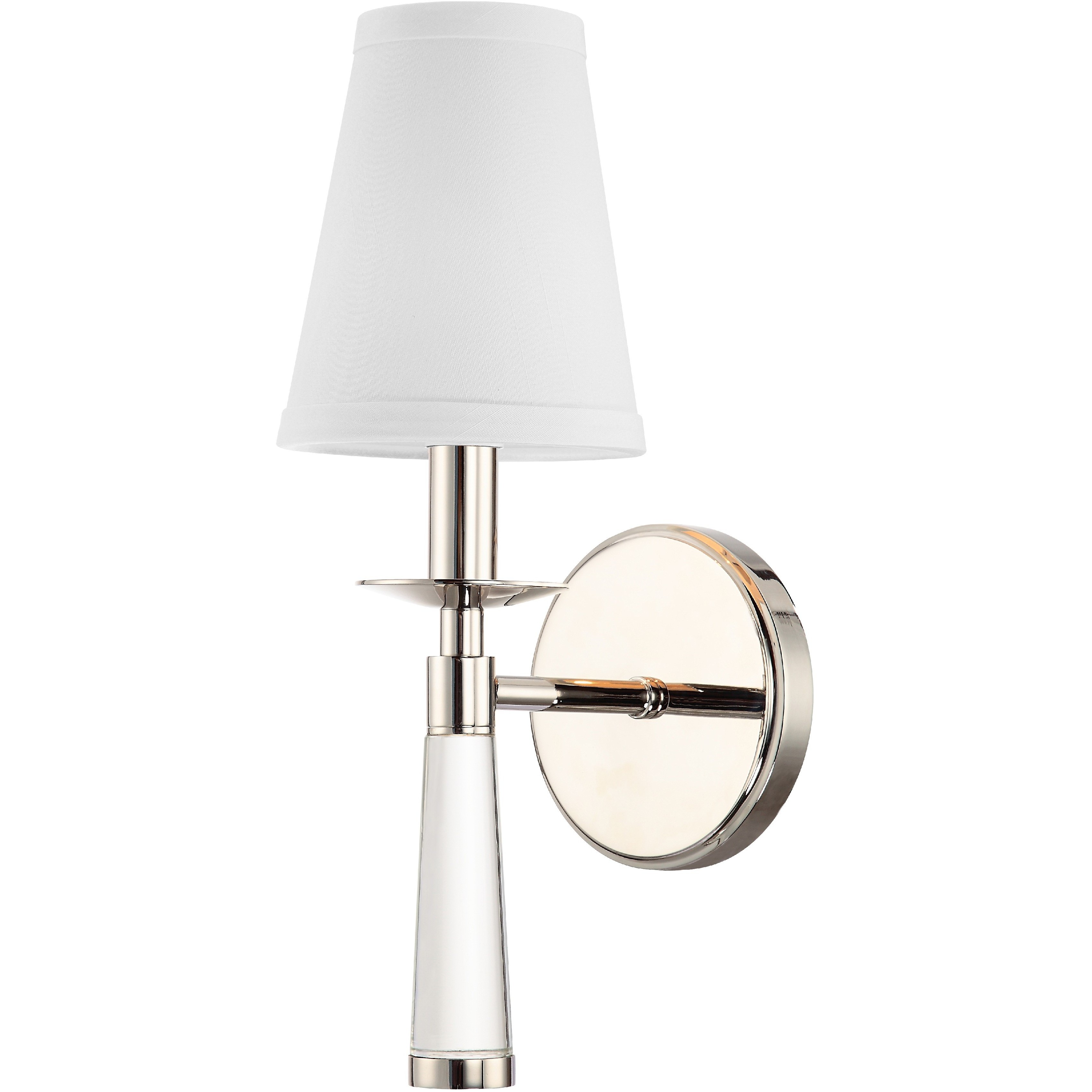 Crystorama 8861-PN Baxter 1 Light 5 inch Polished Nickel