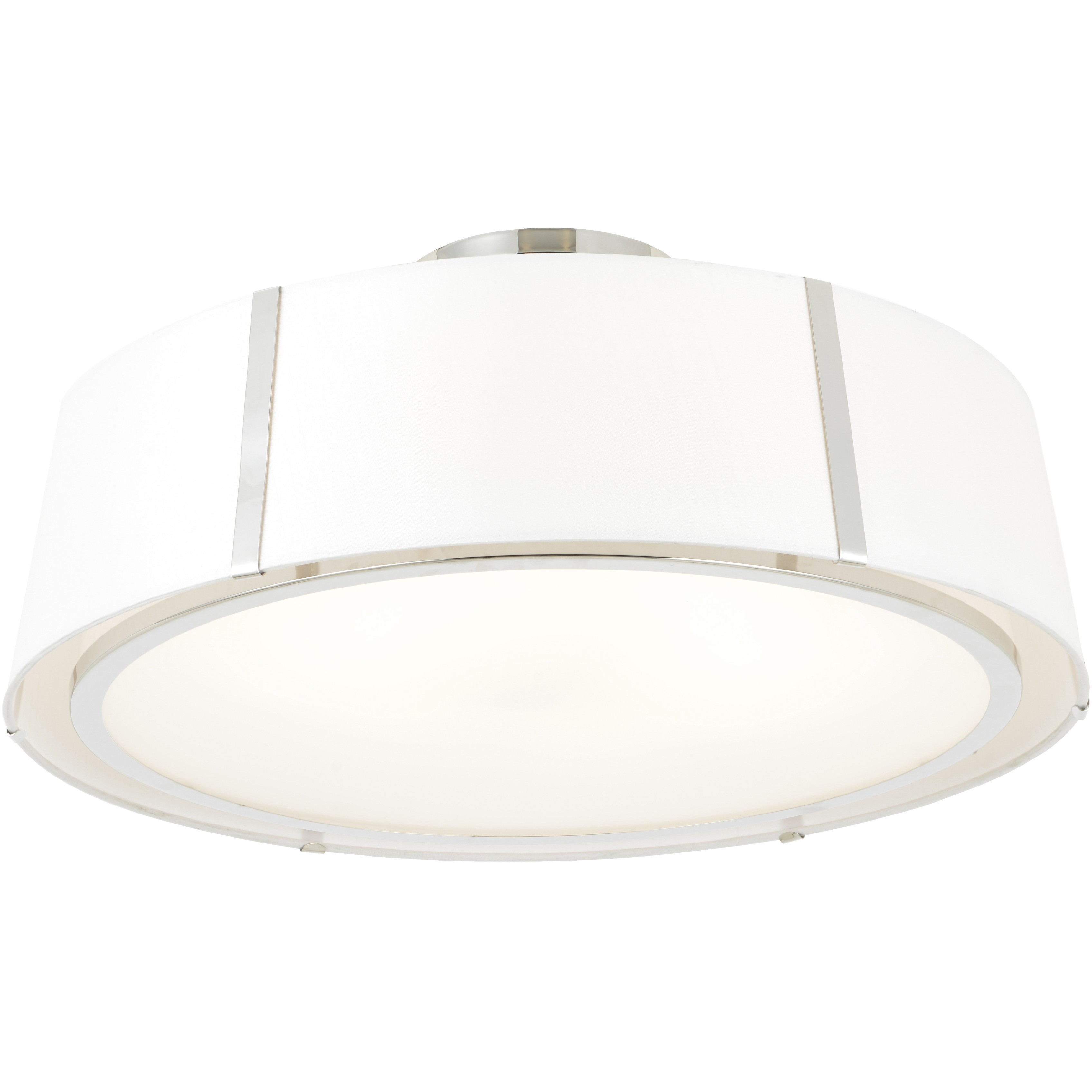 Fulton 6 Light 24 inch Polished Nickel Semi Flush Ceiling Light