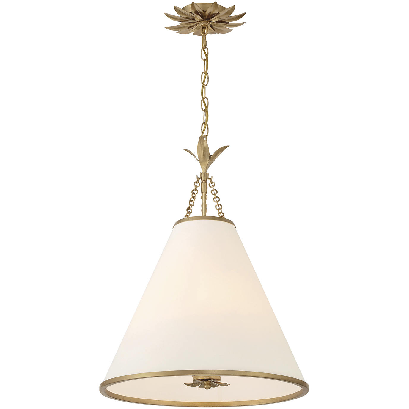 Broche 4 Light 18 inch Antique Gold Pendant Ceiling Light