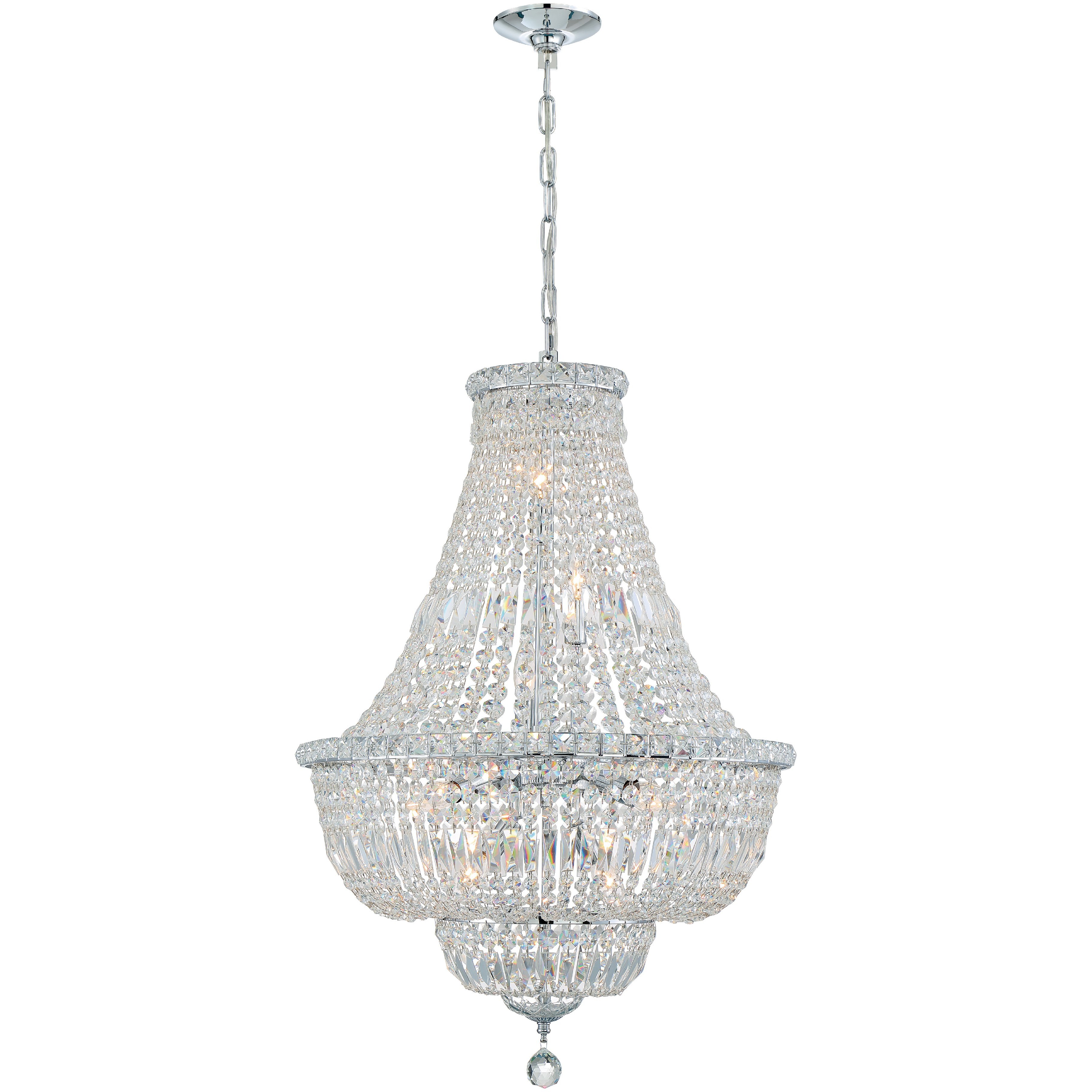Roslyn 9 Light 22 inch Polished Chrome Chandelier Ceiling Light
