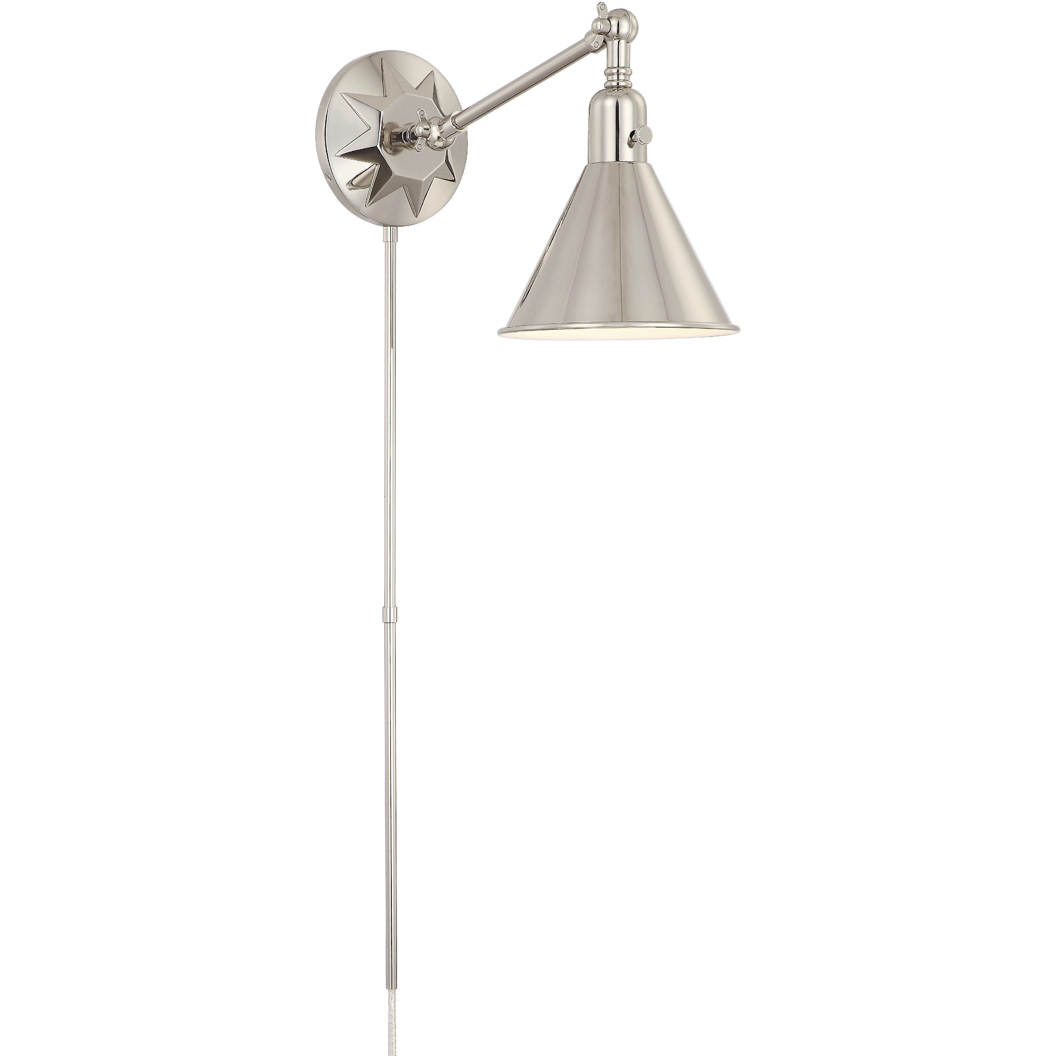 Morgan 17 inch 60.00 watt Polished Nickel Task Sconce Wall Light