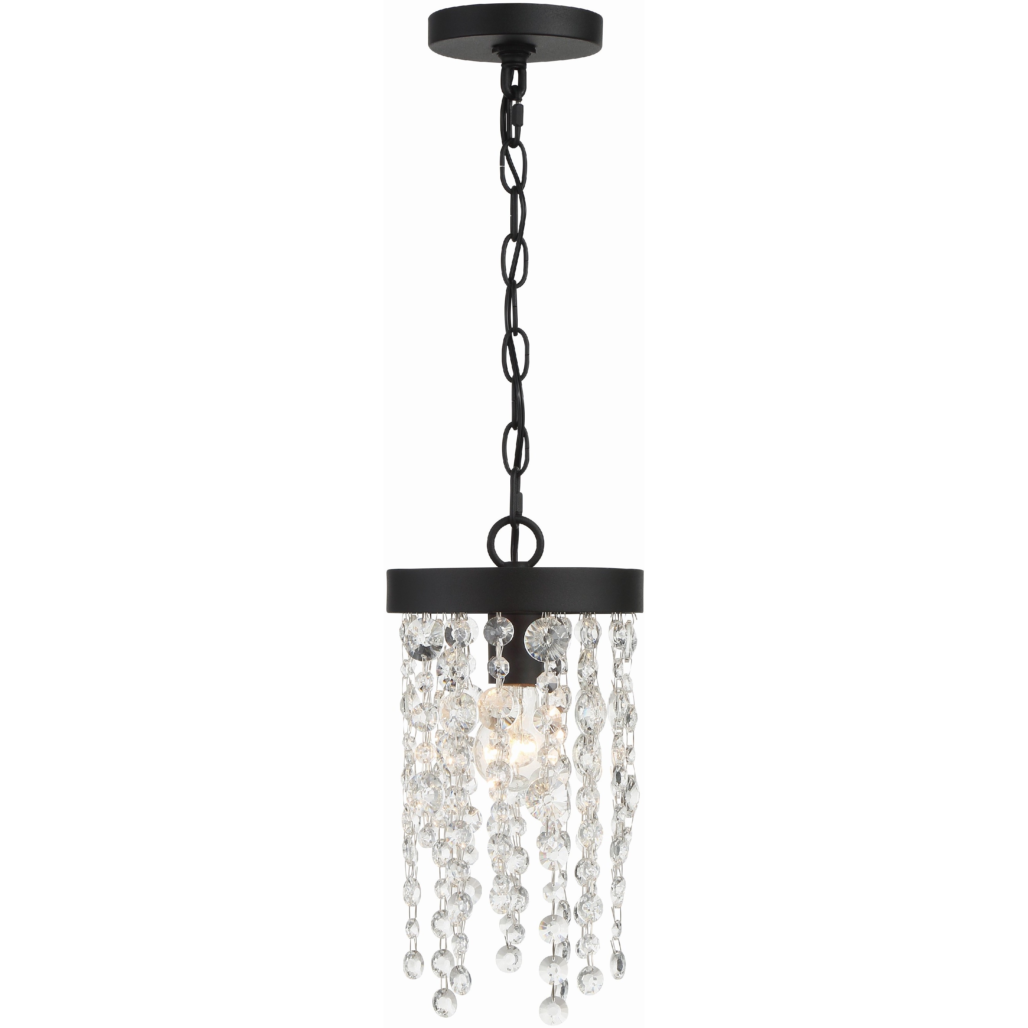 Winham 1 Light 7 inch Black Forged Mini Pendant Ceiling Light