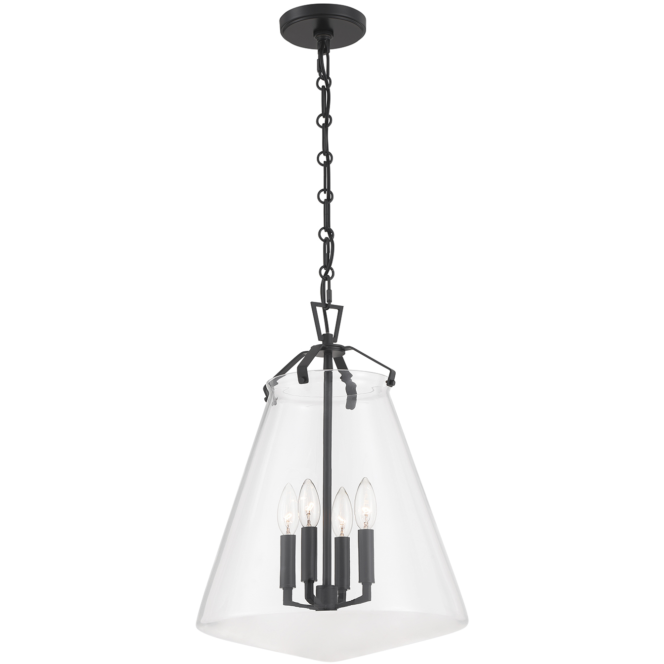 Voss 4 Light 15.25 inch Matte Black Pendant Ceiling Light