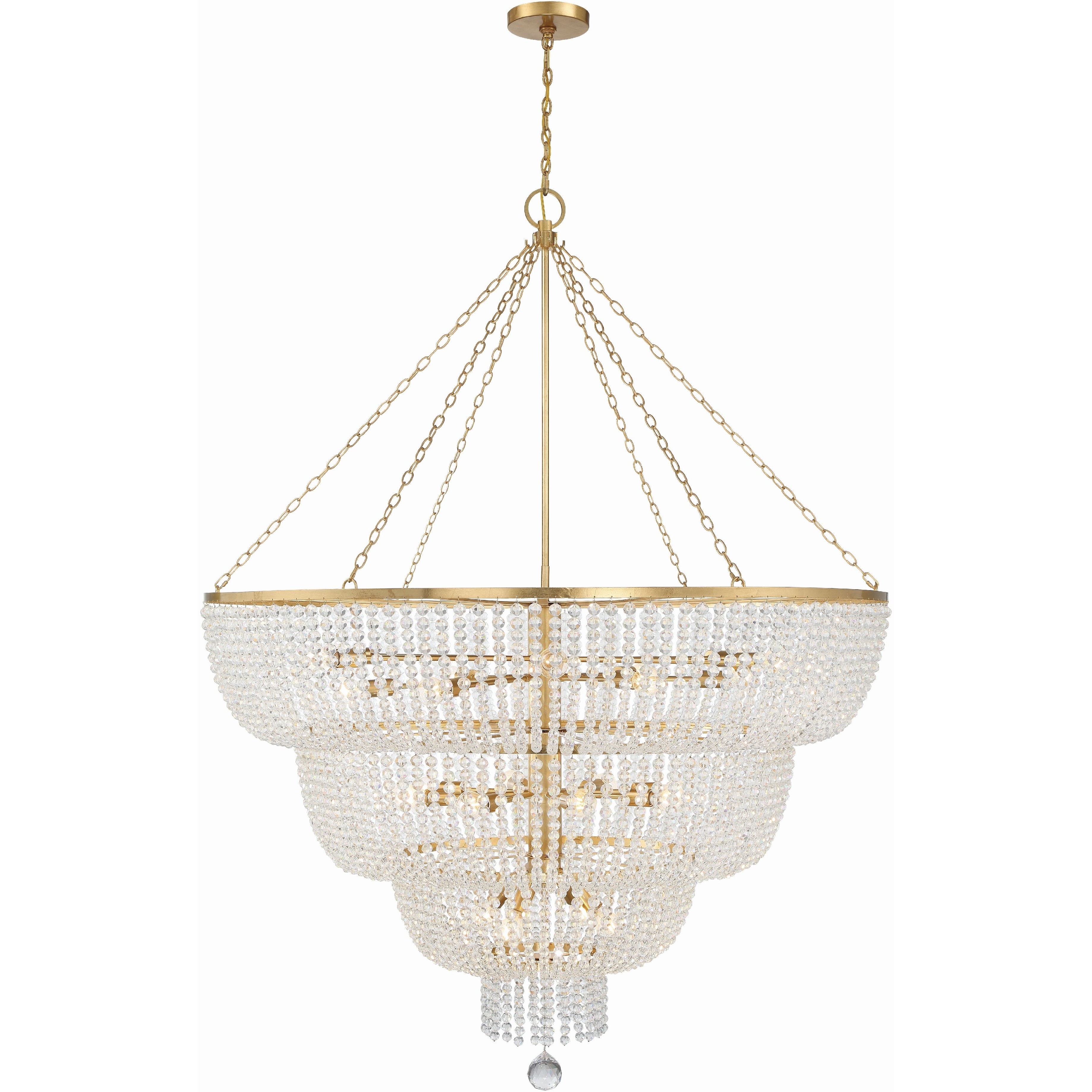 Rylee 24 Light 60 inch Antique Gold Chandelier Ceiling Light