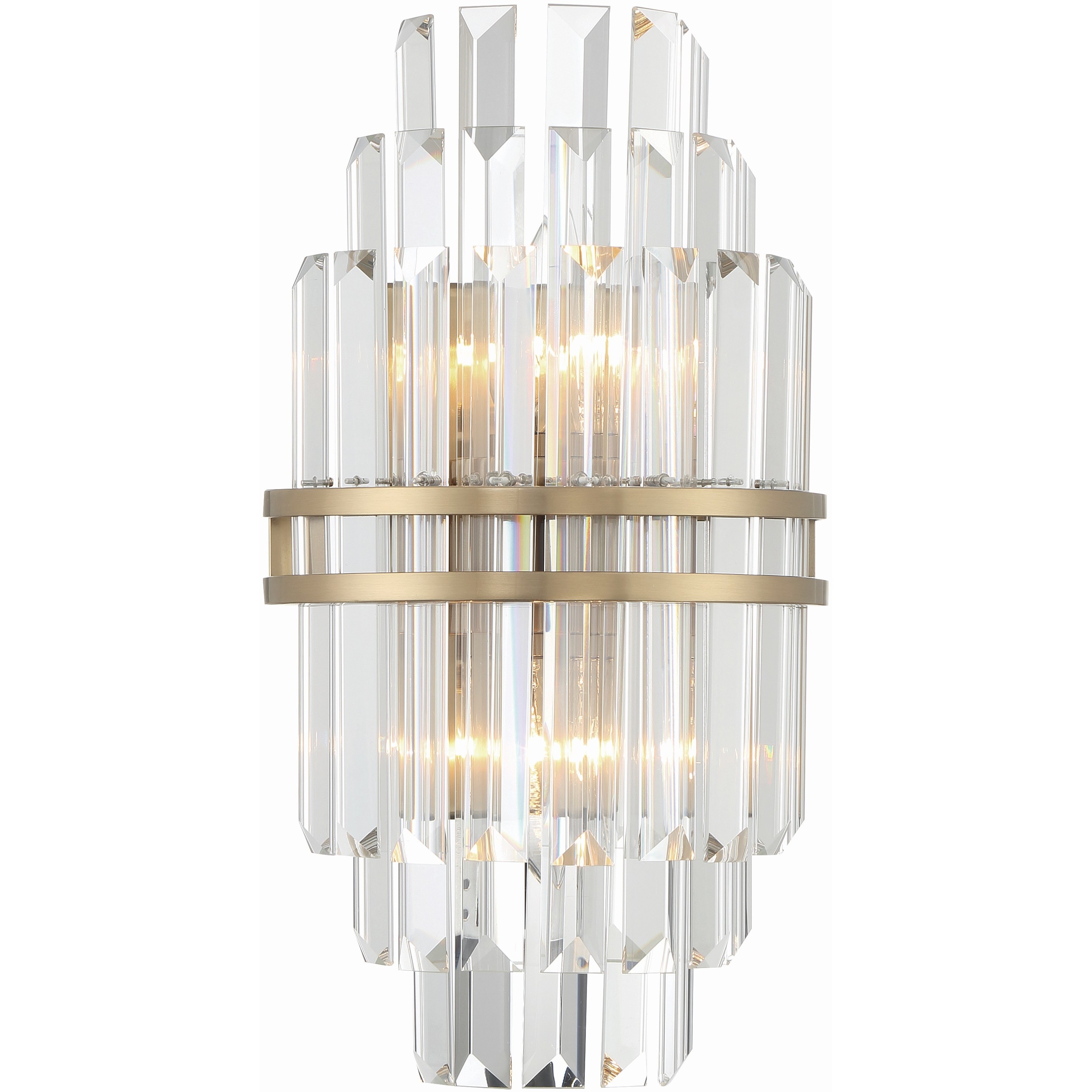 Hayes Sconce Wall Light in Aged Brass