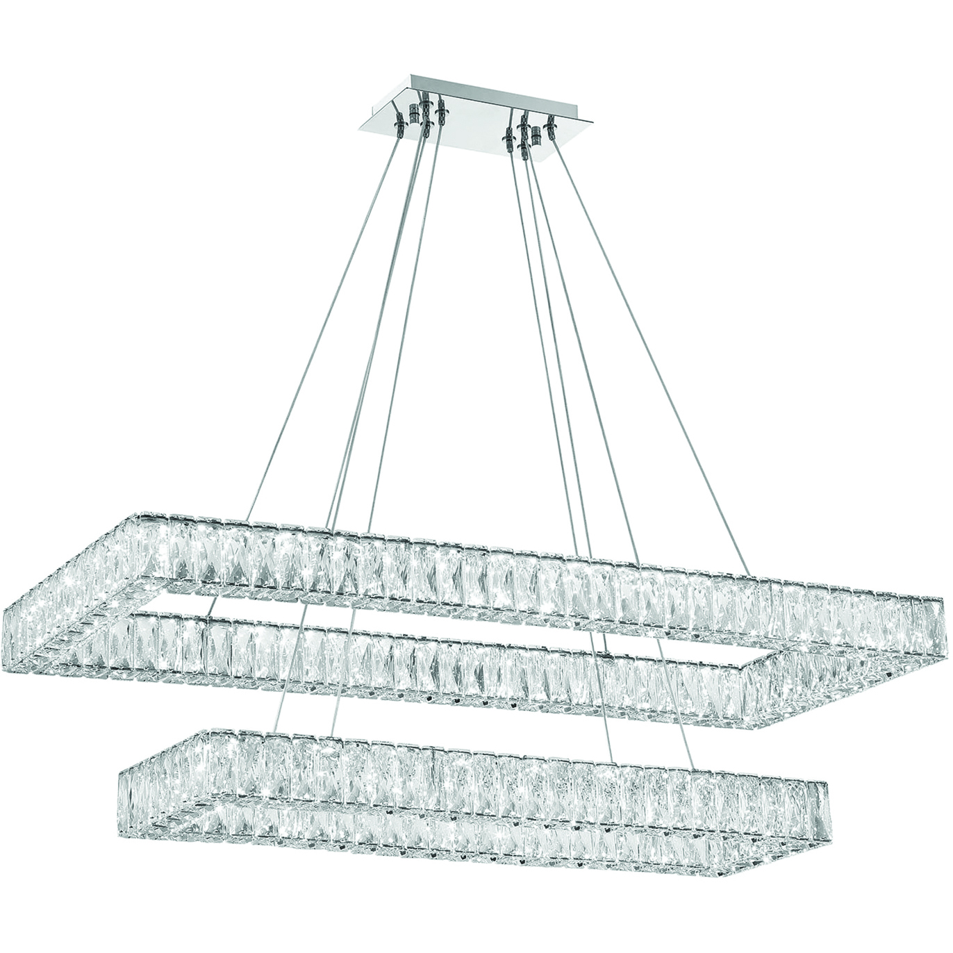 Kinsley 1 Light 41.5 inch Polished Chrome Chandelier Ceiling Light