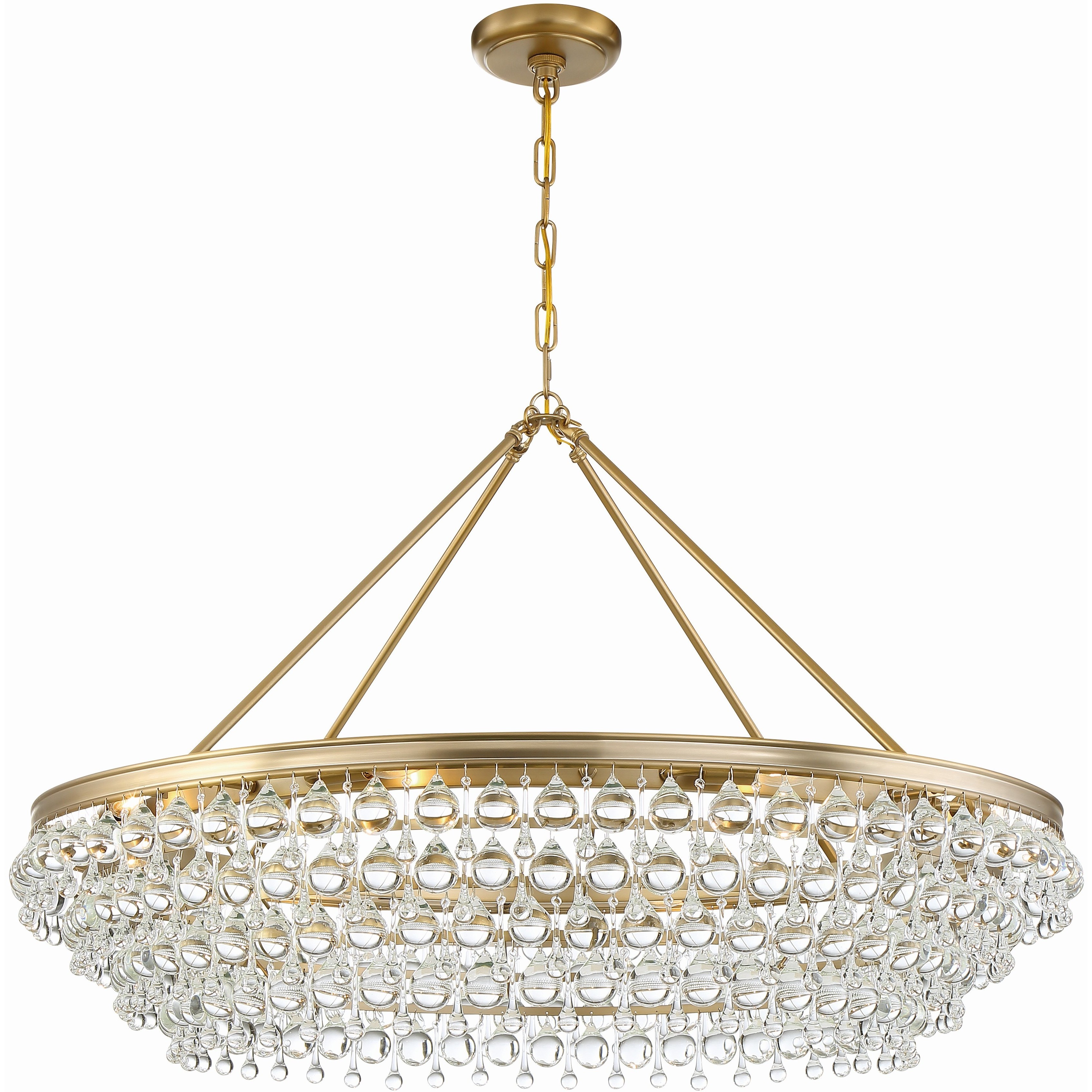 Calypso 8 Light 40 inch Vibrant Gold Chandelier Ceiling Light