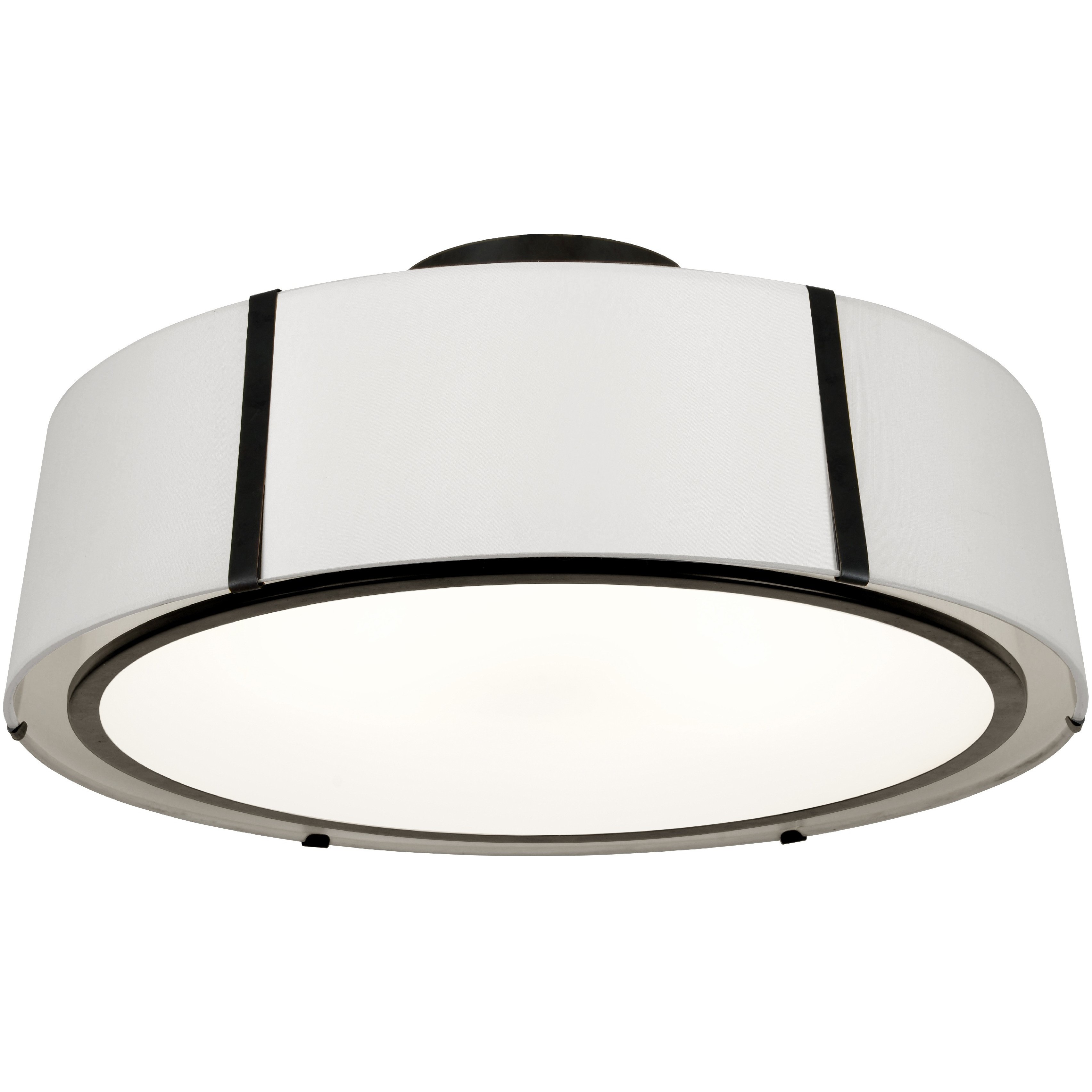 Fulton 6 Light 24 inch Black Semi Flush Ceiling Light