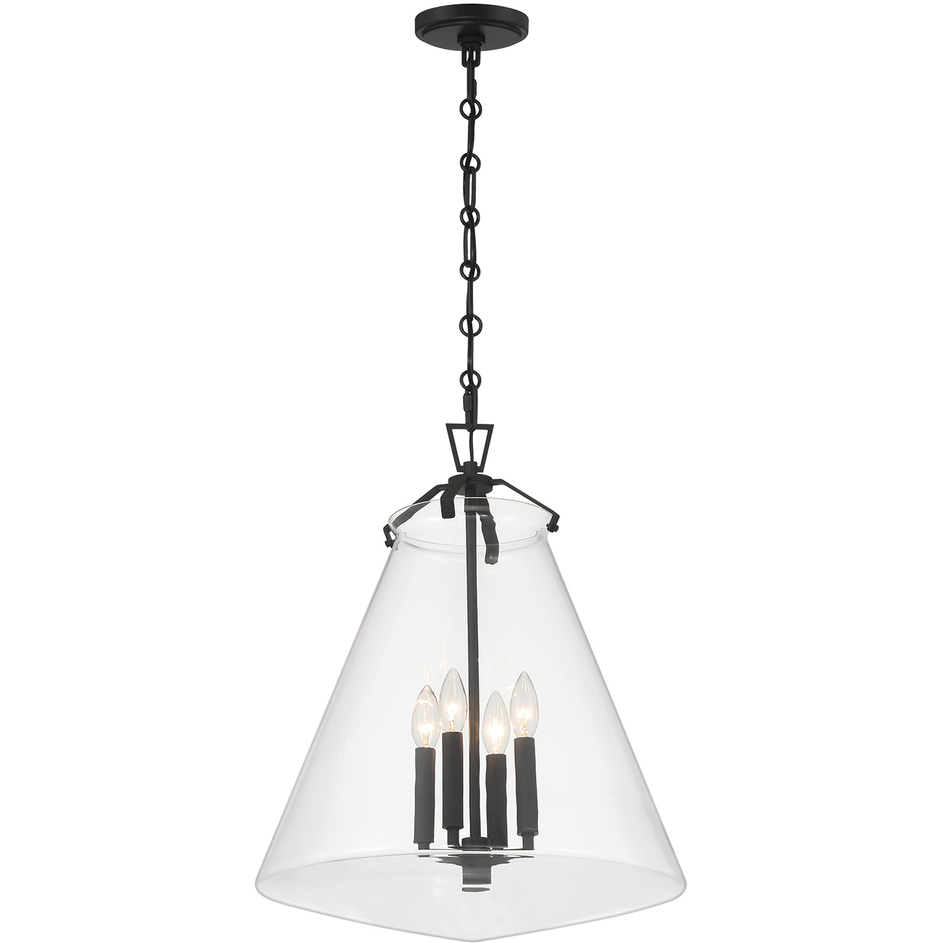Voss 4 Light 18 inch Matte Black Pendant Ceiling Light