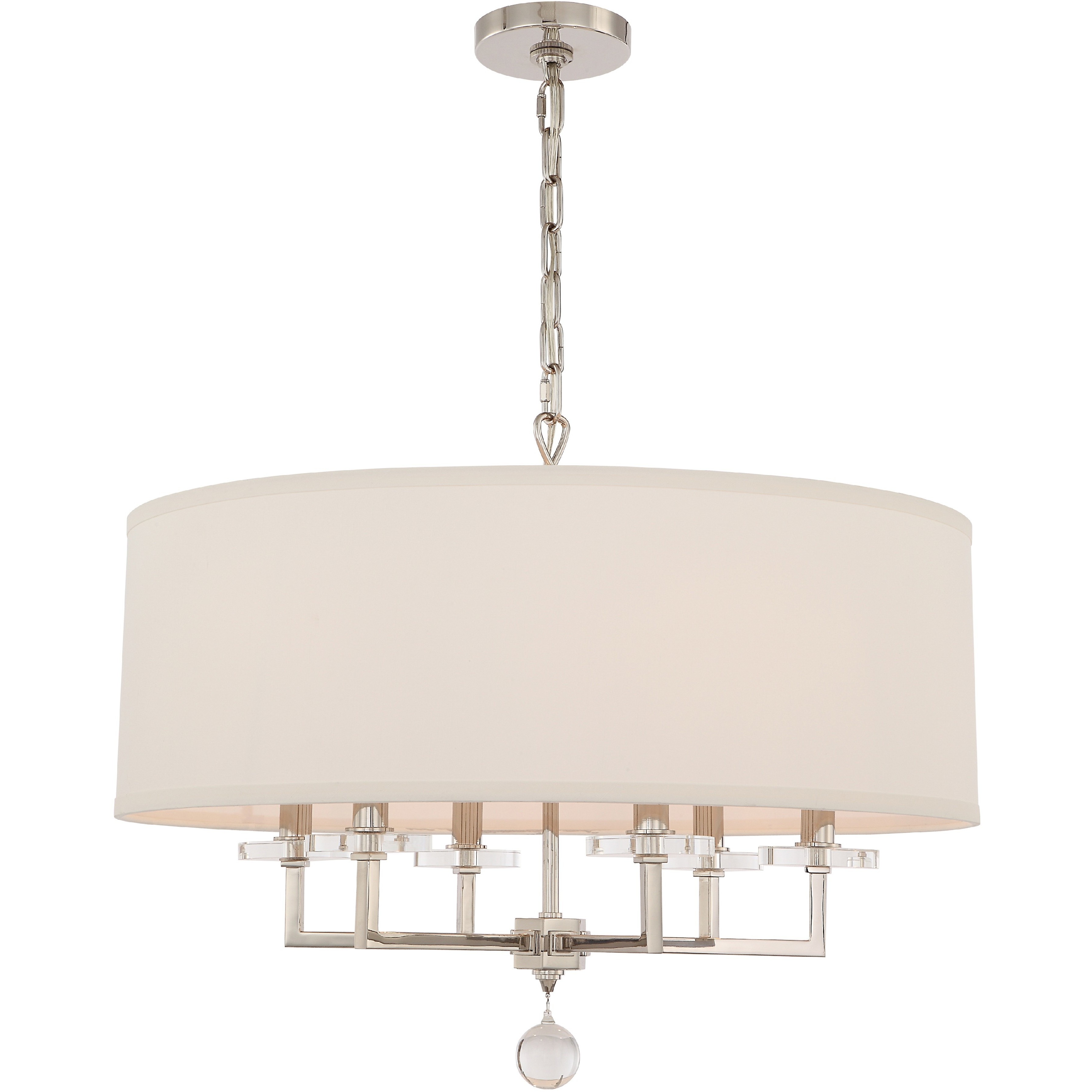 Crystorama 8116-PN Paxton 6 Light 25.5 inch Polished Nickel