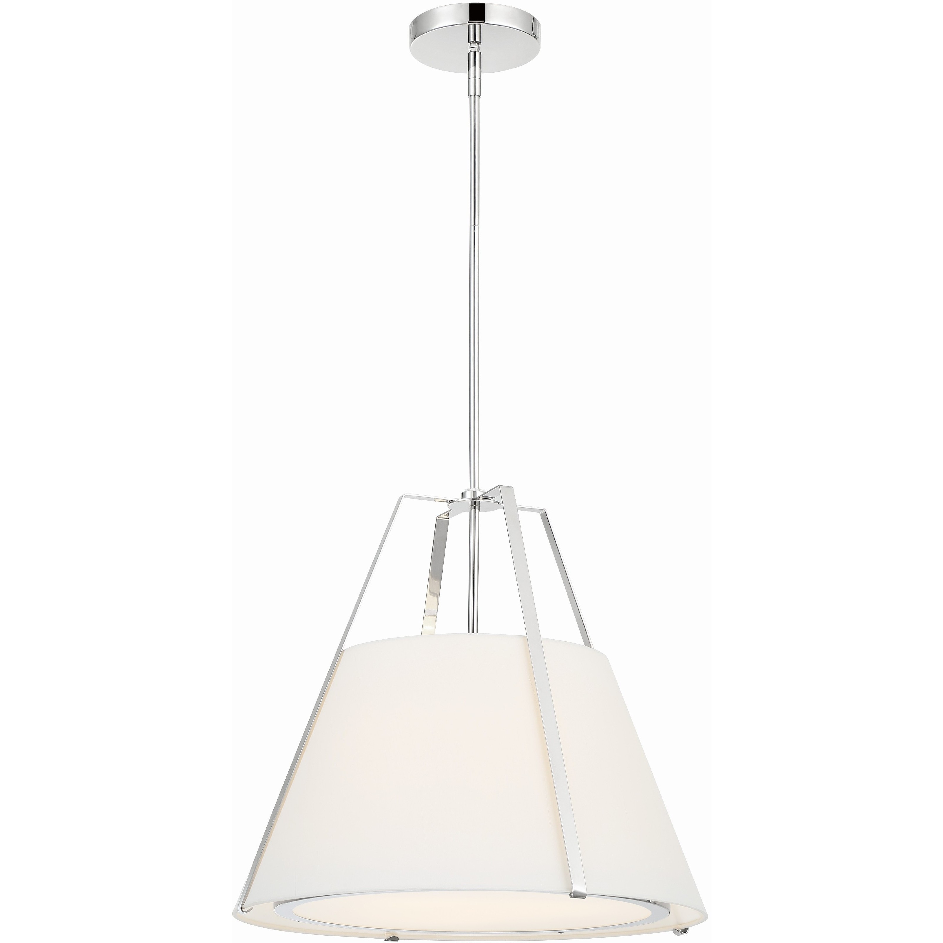 Fulton 3 Light 20 inch Polished Nickel Pendant Ceiling Light