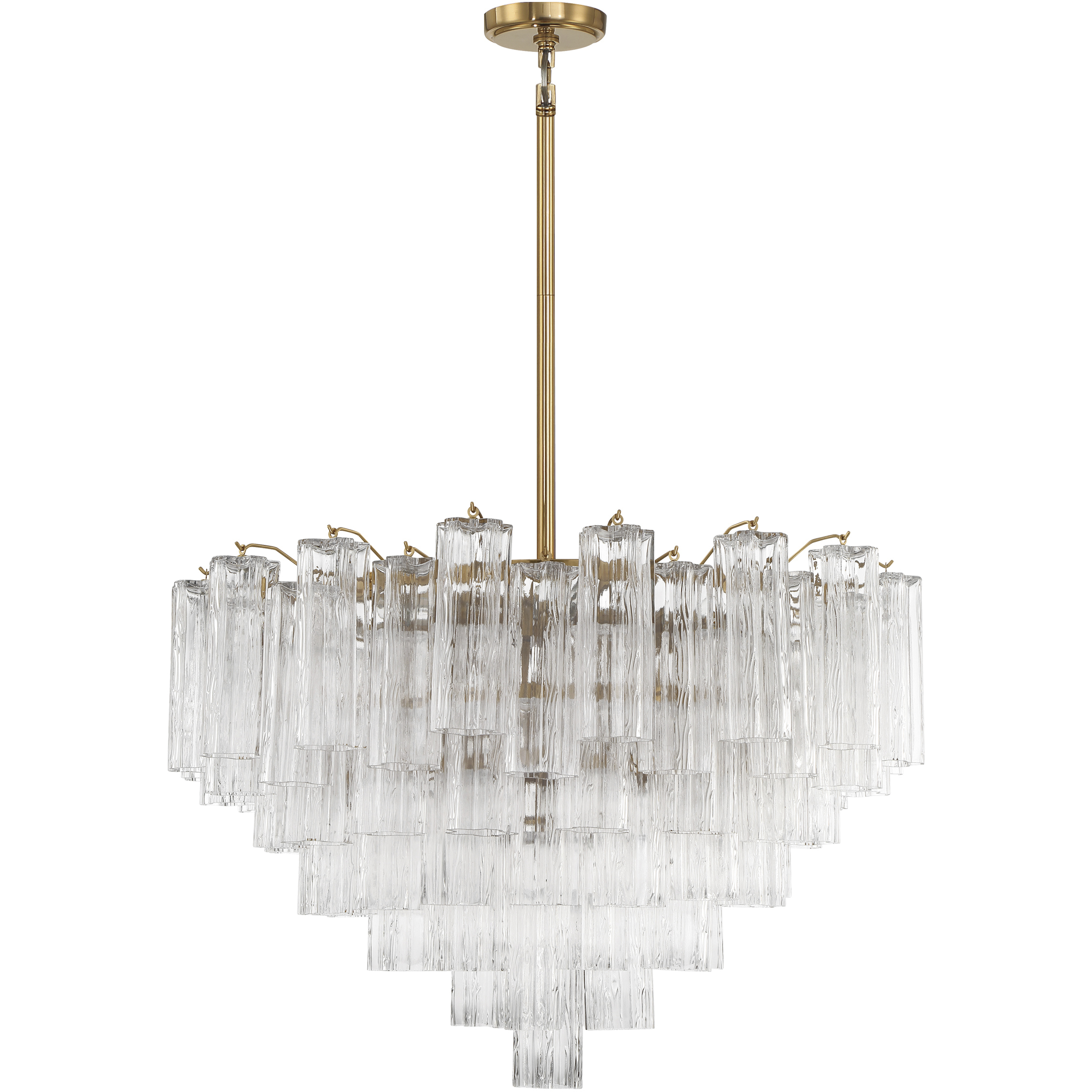Crystorama ADD-316-AG-CL Addis 16 Light 32 inch Aged Brass