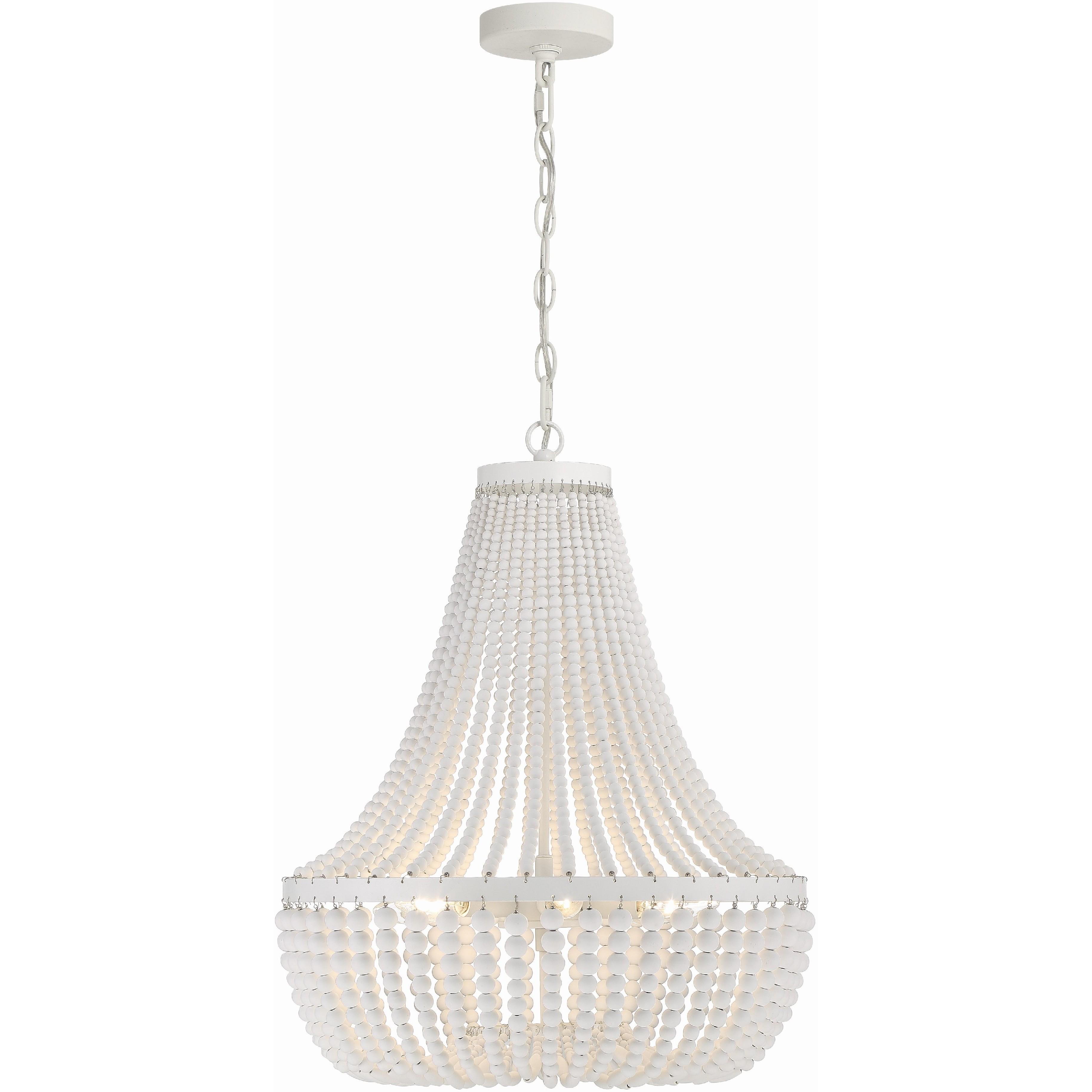 Rylee 6 Light 18.75 inch Matte White Chandelier Ceiling Light