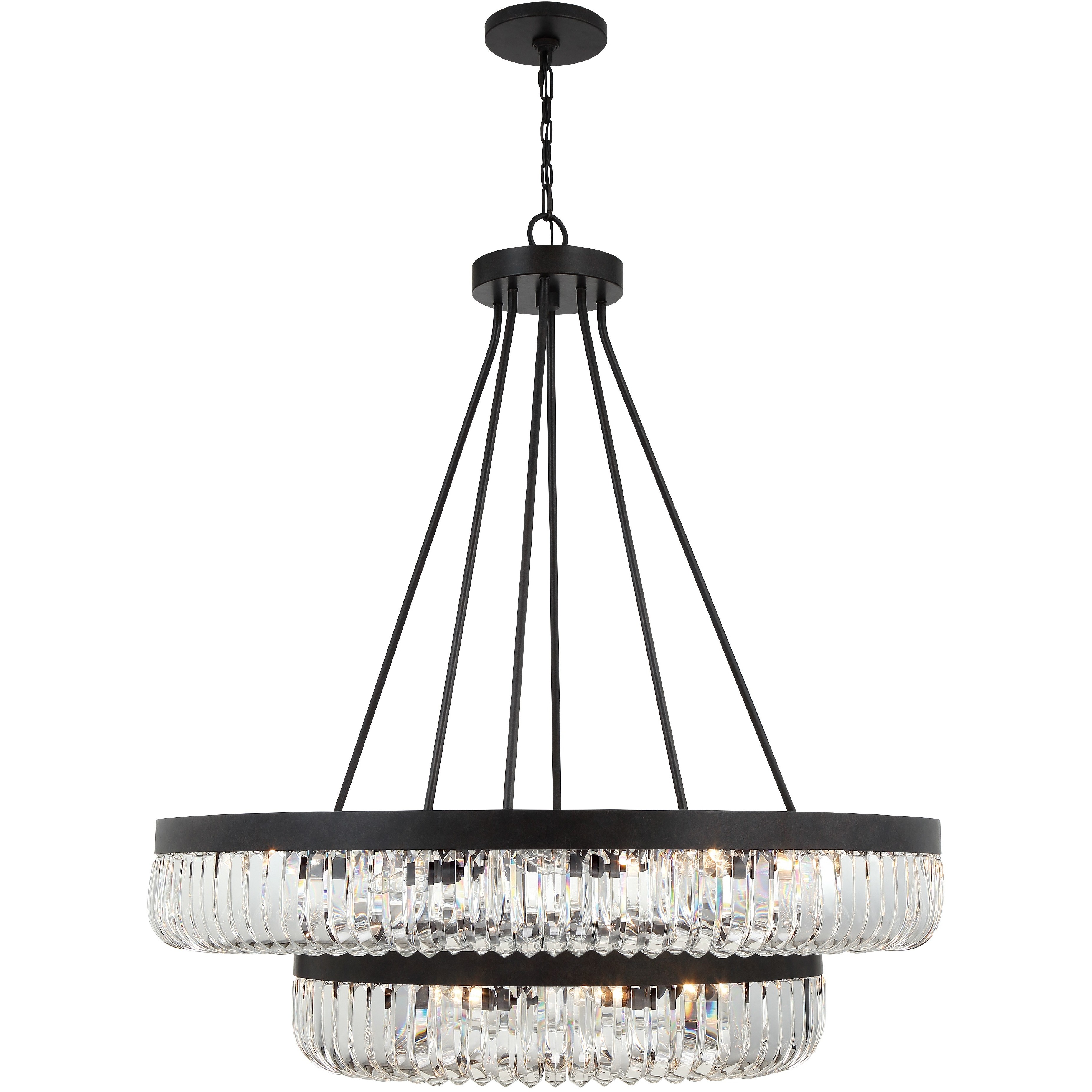 Crystorama ALI-B2026-CZ Alister 26 Light 42 inch Charcoal