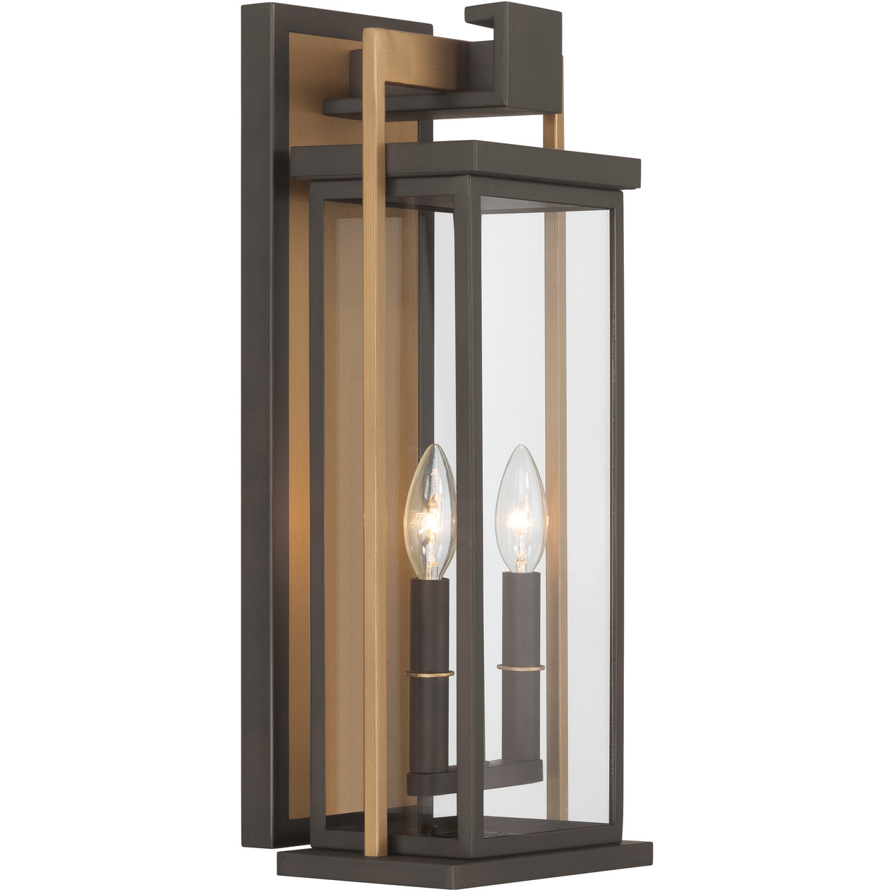 Lendel 2 Light 19.5 inch Twilight Bronze and Textured Gold Outdoor Sconce