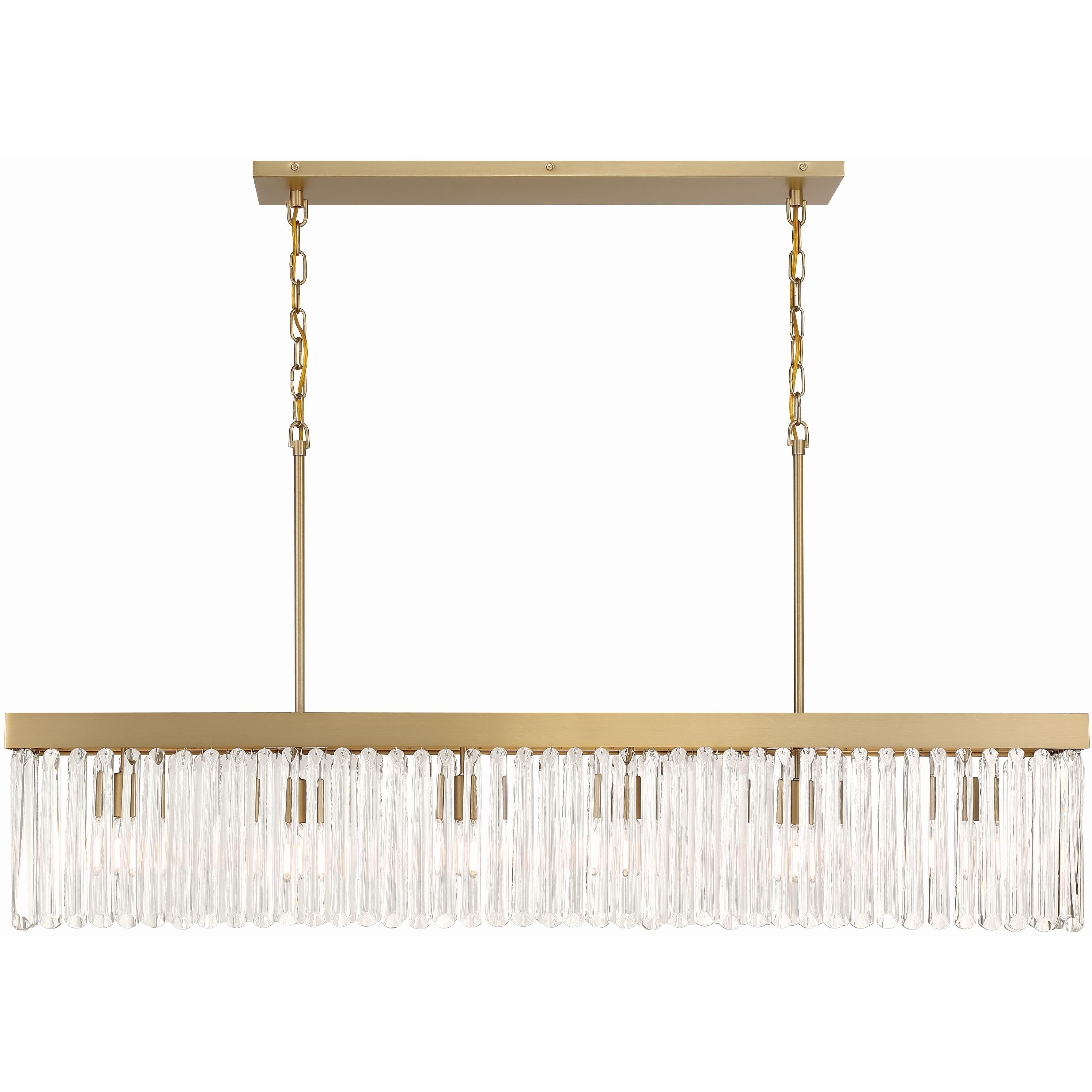 Emory 6 Light 49 inch Modern Gold Linear Chandelier Ceiling Light