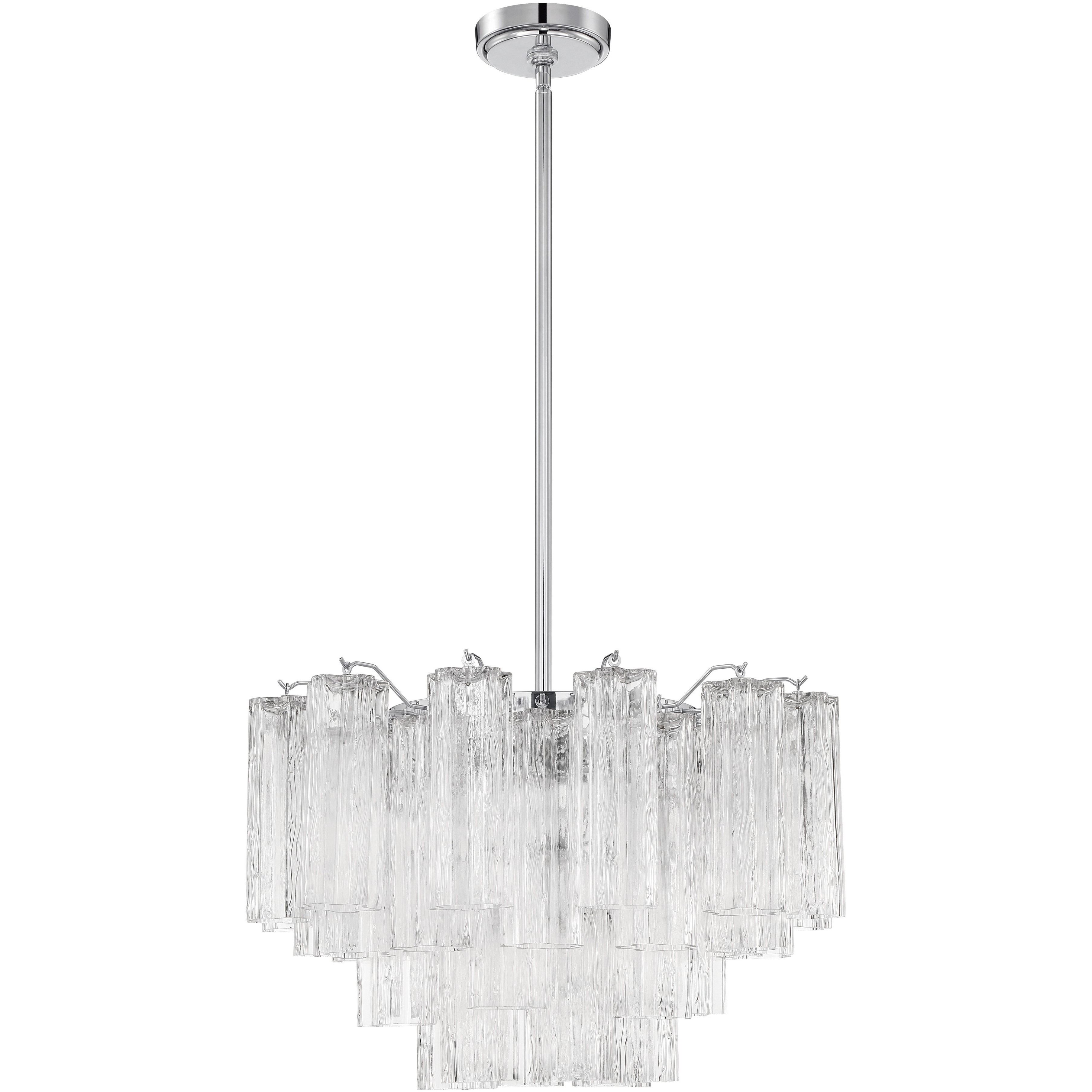 Crystorama ADD-308-CH-CL Addis 9 Light 22 inch Polished Chrome
