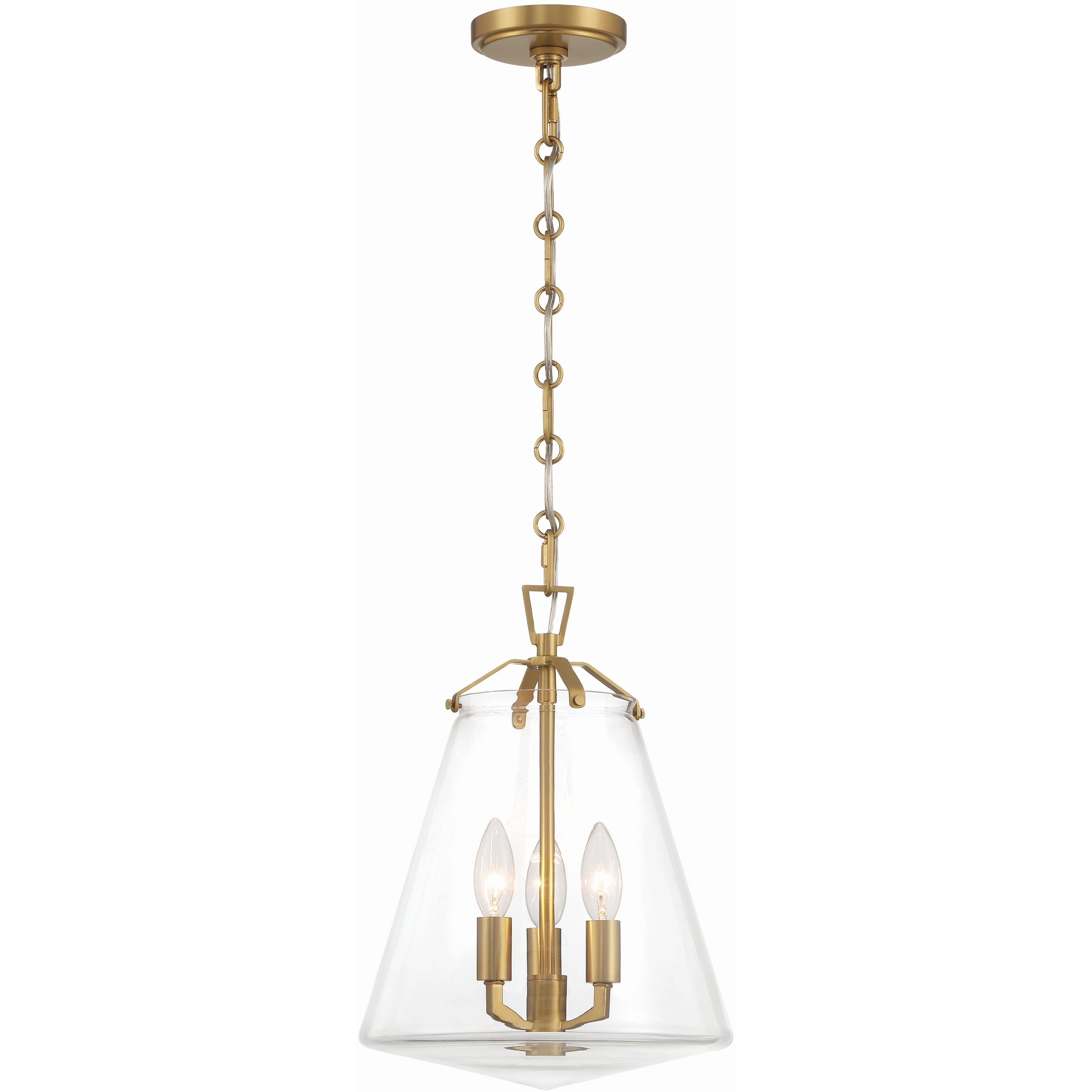 Voss 3 Light 11 inch Luxe Gold Pendant Ceiling Light