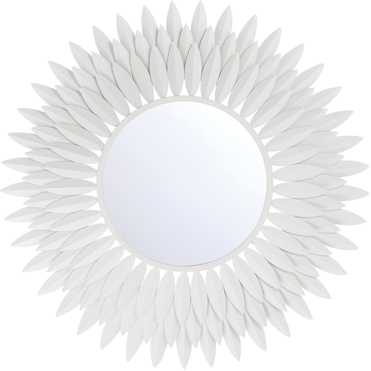 Broche 24 X 24 inch Matte White Mirror