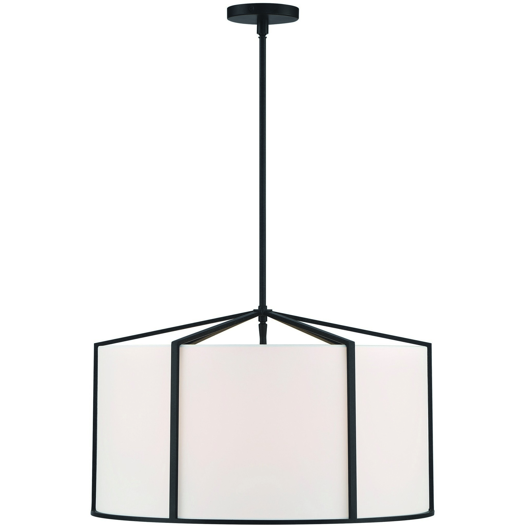 Carlyn 6 Light 24 inch Black Chandelier Ceiling Light