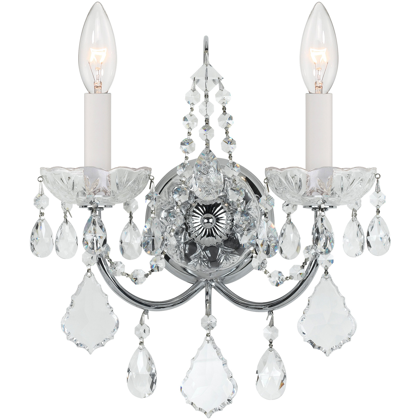 Imperial Sconce Wall Light in Clear Hand Cut