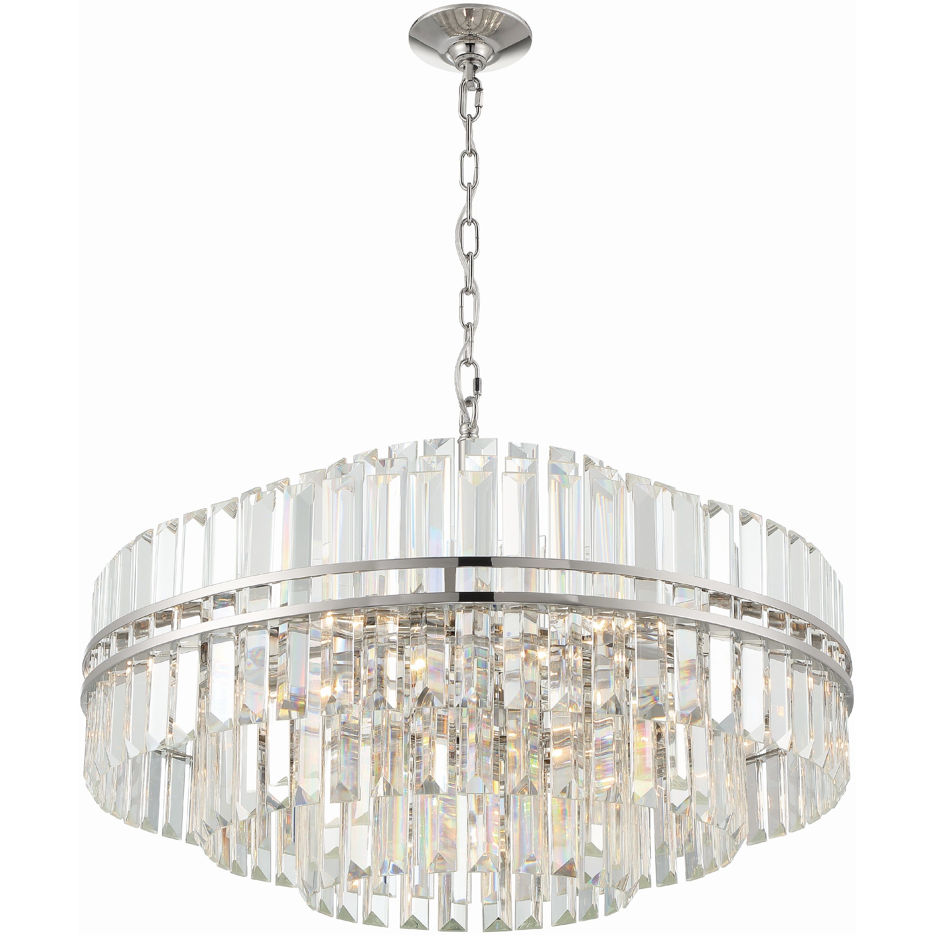 Hayes 16 Light 28 inch Polished Nickel Chandelier Ceiling Light