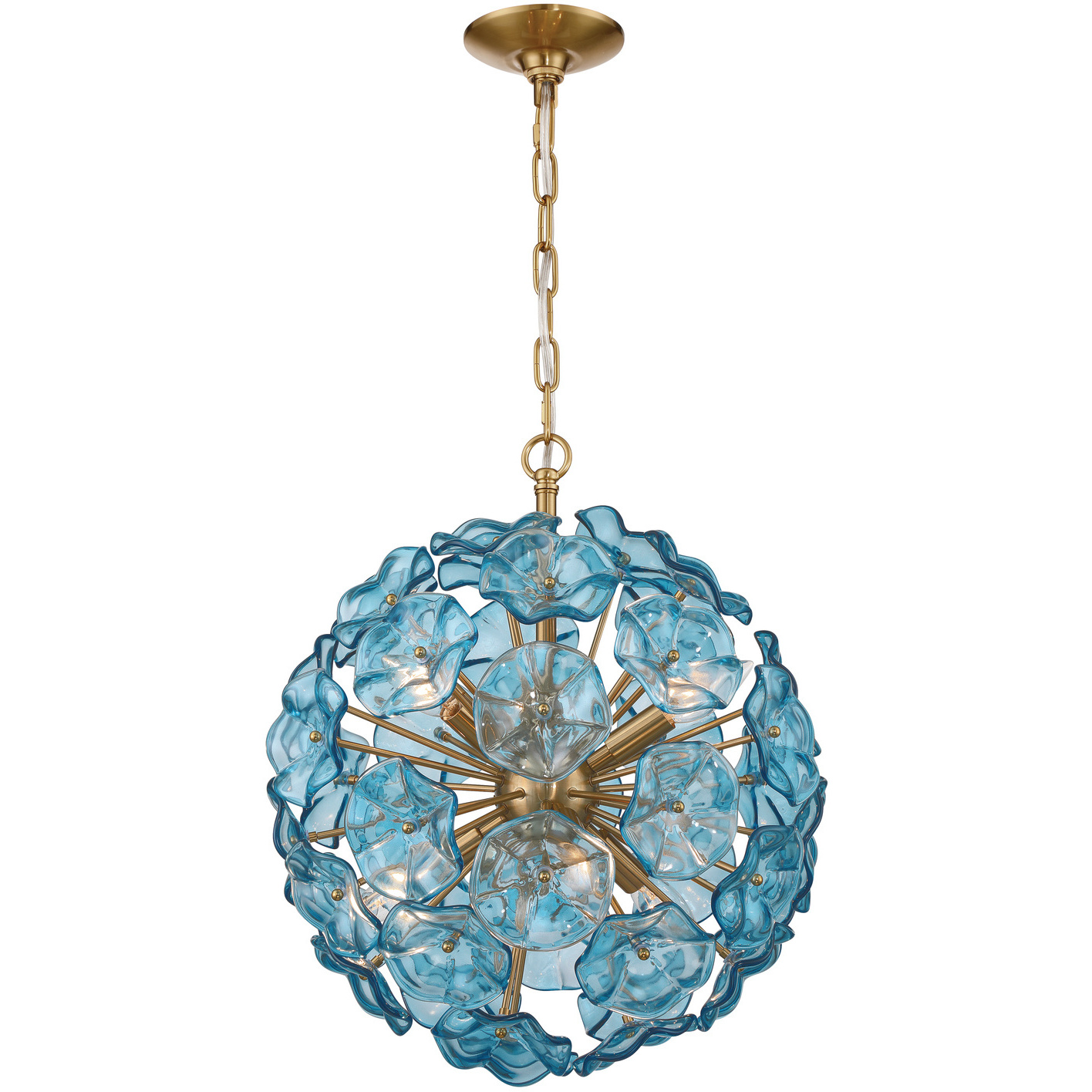 Esme 6 Light 18.25 inch Aged Brass Chandelier Ceiling Light