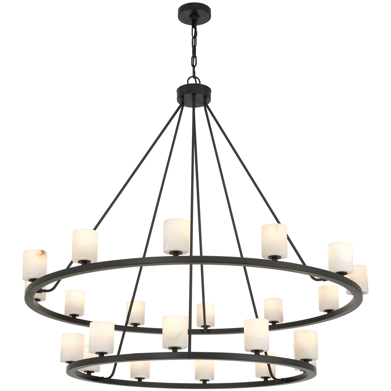 Aragon 22 Light 46.75 inch Matte Black Chandelier Ceiling Light