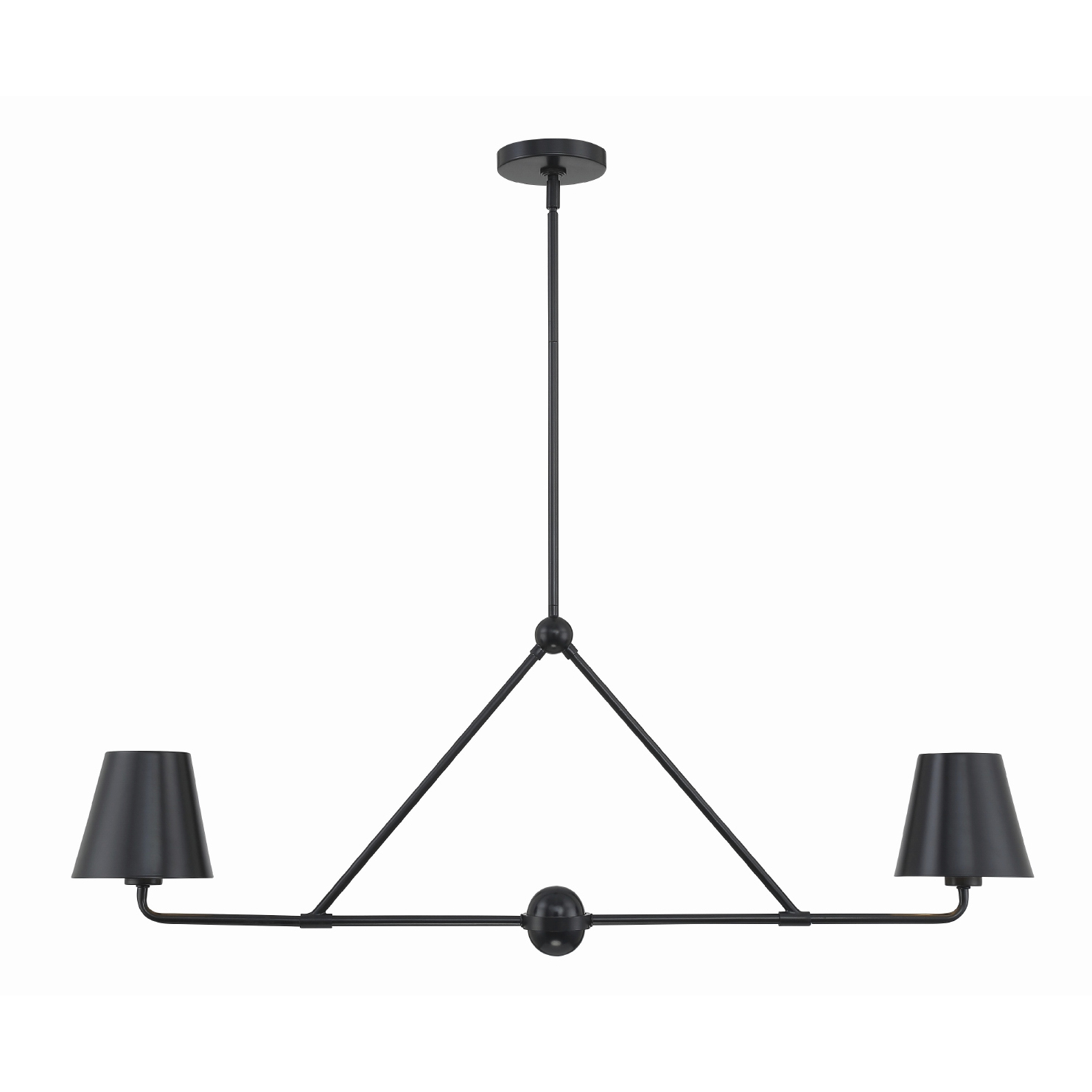 Crystorama XAV-B9302-MK Xavier 2 Light 42 inch Matte Black